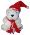 Coca Cola - Plüsch Eisbär mit Weihnachtsmütze