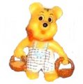 Goldbären Familie - Bär mit Körbchen