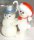 Weihnachtsanhänger - Bär mit Schneemann