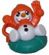 2026 Weihnachten - Schneemann - Schal und Mütze orange + BPZ