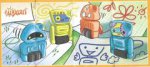 Stifteroboter - BPZ Roboter auf Rollen gelb