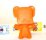 Quadratschädel - Figur orange