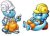1995 Dapsy Dinos - 10 Figuren - SATZ