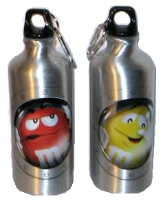 M & M - Trinkflasche Metall 0,5 l - Figur Red - zum Schließen ins Bild klicken