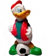 Donald Duck 1997 - Donald mit Fußball - zum Schließen ins Bild klicken