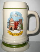 Humpen - DDR Keramik - Motiv Stralsund - zum Schließen ins Bild klicken