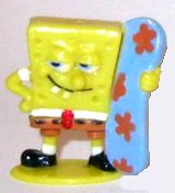 SpongeBob - SpongeBob mit Surfbrett - zum Schließen ins Bild klicken