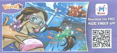 Schnorchlerin - BPZ Haarspange mit Fisch - zum Schließen ins Bild klicken