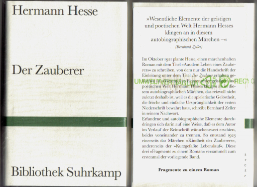 Hesse, Hermann - Der Zauberer - zum Schließen ins Bild klicken