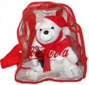 Coca Cola - Kleinkind-Rucksack mit Plüsch Eisbär - zum Schließen ins Bild klicken