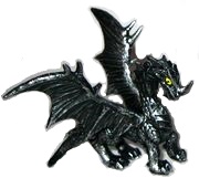 Dragons 1 - Drache 2 silber-schwarz - zum Schließen ins Bild klicken