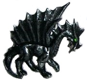 Dragons 1 - Drache 8 silber-schwarz - zum Schließen ins Bild klicken
