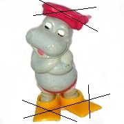 1988 Happy Hippos -- Taucher OHNE Zubehör - zum Schließen ins Bild klicken