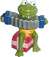 1996 Frosch mit Zieharmonika - zum Schließen ins Bild klicken