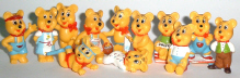 Goldbären Familie - 12 Figuren - SATZ - zum Schließen ins Bild klicken