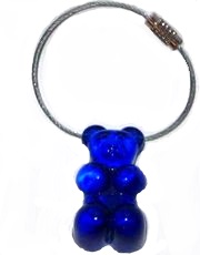 Goldbär - Schlüsselanhänger blau - zum Schließen ins Bild klicken