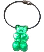 Goldbär - Schlüsselanhänger grün - zum Schließen ins Bild klicken