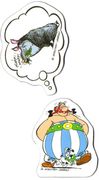 2005 Asterix -- Magnet-Pin Obelix mit Wildschwein - zum Schließen ins Bild klicken
