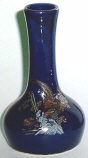 Vase - Kobaltblau mit Goldmalerei 1 - zum Schließen ins Bild klicken