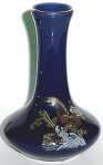 Vase - Kobaltblau mit Goldmalerei 2 - zum Schließen ins Bild klicken