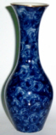 Vase - Echt Kobalt mit Goldrand - zum Schließen ins Bild klicken
