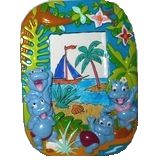 1997 Happy Hippos - Bilderrahmen A + BPZ - zum Schließen ins Bild klicken