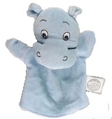 1997 Happy Hippos - Handpuppe Junge + BPZ - zum Schließen ins Bild klicken