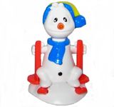 2017 Weihnachten - Lustige Schneemänner - mit Ski - zum Schließen ins Bild klicken