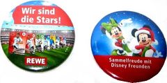Rewe - Buttons zu Sammelcards Disney und Fußball - zum Schließen ins Bild klicken