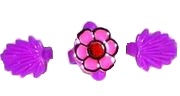 Blumenringe - Ringe lila - zum Schließen ins Bild klicken