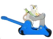 Die tollen Rollerrenner - Maus 1 mit Schal - zum Schließen ins Bild klicken