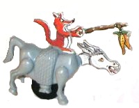 Das lustige Tierrennen - Esel mit Fuchs 2 - zum Schließen ins Bild klicken