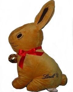 Lindt - Ostern - Plüschhase 60 cm + 1 Hasenkind - zum Schließen ins Bild klicken