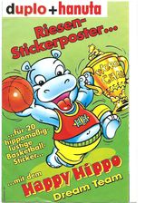 1999 Stickerposter - Happy Hippo Dream Team - zum Schließen ins Bild klicken